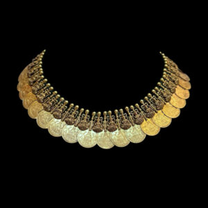 Divine Lakshmi Antique Gold Kasu Coin Choker