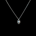 Graceful Diamond Star Oval Pendant Chain