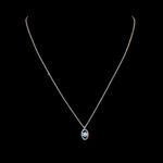 Graceful Diamond Star Oval Pendant Chain