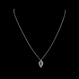 Dainty Silver Leaf Pendant Chain