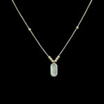 Elegant Diamond Dog-Tag Pendant Chain