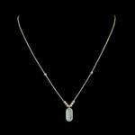 Elegant Diamond Dog-Tag Pendant Chain