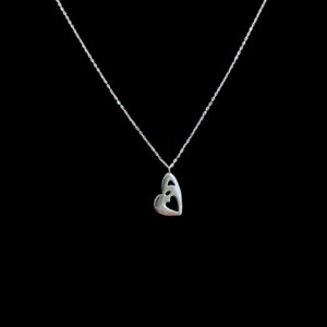 Dainty Rose Gold Open Heart Pendant Chain