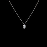 Dainty Diamond Capsule Pendant Chain