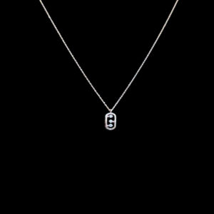 Dainty Diamond Capsule Pendant Chain