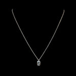 Dainty Diamond Capsule Pendant Chain