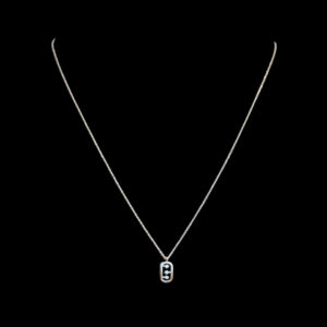 Dainty Diamond Capsule Pendant Chain