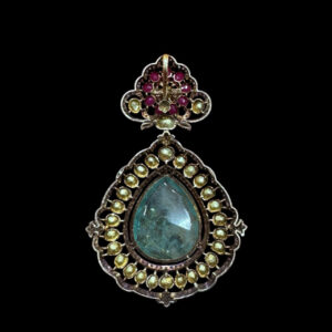 Ethereal Emerald & Ruby Polki Pendant