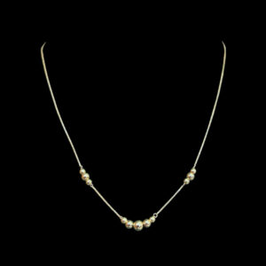 Dainty Gold Bead Station Chain