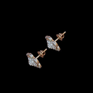 Radiant Diamond Blooming Floral Studs