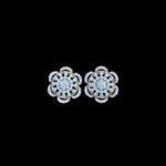 Radiant Diamond Blooming Floral Studs