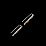 Ornate Diamond Curved Ear Climbers