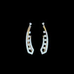Ornate Diamond Curved Ear Climbers