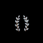 Elegant Diamond Leaf Vine Ear Climbers