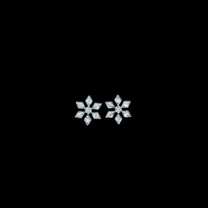 Whimsical Diamond Snowflake Studs