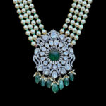 Majestic Pearl & Emerald Diamond Haram
