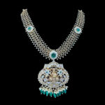 Divine Lakshmi Antique Gold & Emerald Haram