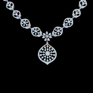 Ethereal Diamond Floral Motif Necklace