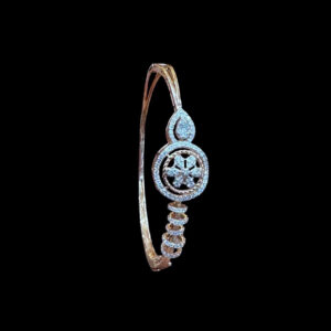 Elegant Diamond Floral Rose Gold Bracelet
