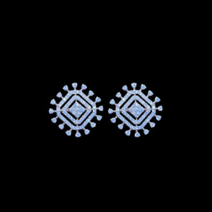 Radiant Diamond Halo Starburst Studs
