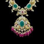 Regal Emerald Antique Gold Necklace