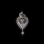Graceful Peacock Diamond & Emerald Pendant