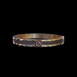 Classic Black Onyx & Gold Screw Kada