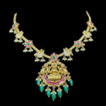 Divine Lakshmi Peacock Antique Gold Necklace II