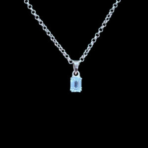 Ethereal Aquamarine White Gold Pendant