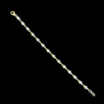 Dainty Diamond Floral Link Bracelet