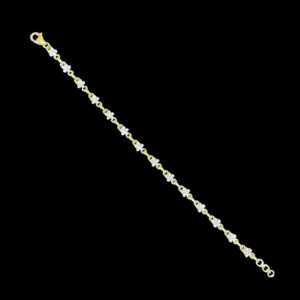 Dainty Diamond Floral Link Bracelet