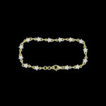 Dainty Diamond Floral Link Bracelet