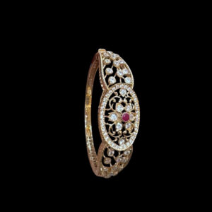 Regal Diamond & Ruby Oval Bracelet