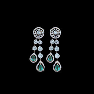 Ethereal Diamond & Emerald Drop Earrings