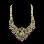 Grand Lakshmi Antique Gold Bridal Necklace