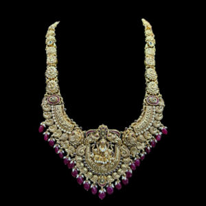 Grand Lakshmi Antique Gold Bridal Necklace