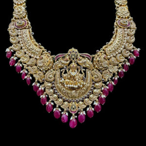 Grand Lakshmi Antique Gold Bridal Necklace
