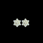 Graceful Diamond Six-Petal Floral Studs