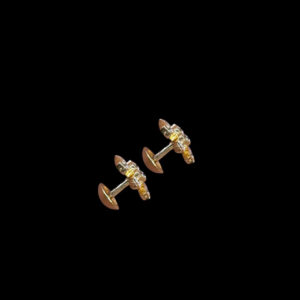 Dainty Diamond Cluster Stud Earrings