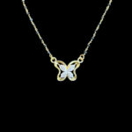 Whimsical Butterfly Diamond & Black Bead Mangalsutra