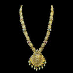 Majestic Lakshmi Peacock Gold Long Haram
