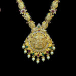 Majestic Lakshmi Peacock Gold Long Haram