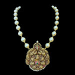 Divine Lakshmi Antique Gold & Pearl Mala Necklace