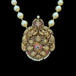 Divine Lakshmi Antique Gold & Pearl Mala Necklace