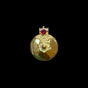 Classic Gold & Ruby Ball Pendant
