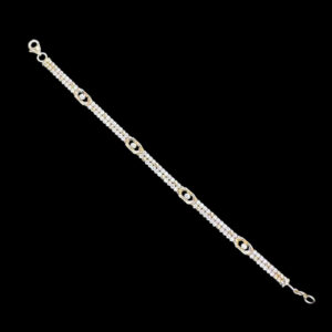 Dainty Rose Gold & Diamond Line Bracelet
