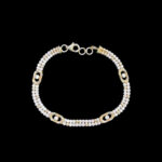 Dainty Rose Gold & Diamond Line Bracelet