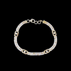Dainty Rose Gold & Diamond Line Bracelet