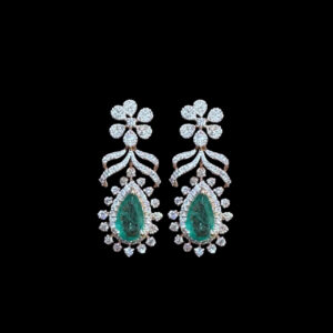 Ethereal Emerald & Diamond Drop Earrings
