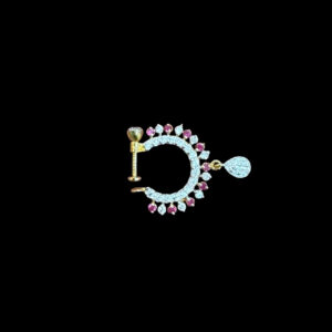 Regal Ruby & Diamond Gold Nath